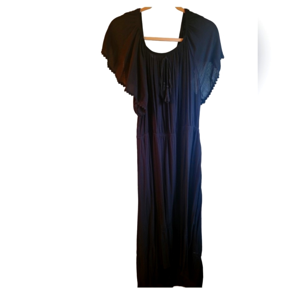Womans Black Midi Dress